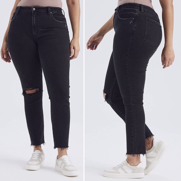 NWOT Abercrombie & Fitch The Skinny High Rise Curve Love Black 34/18 Long Jeans - Picture 8 of 8